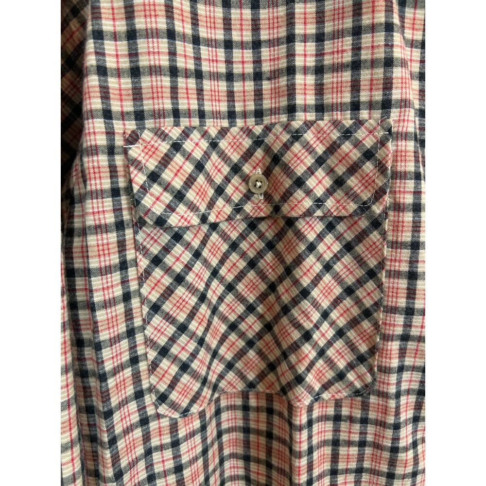 Stag Hill by Haband Red Tan Black Plaid Size L Zip Up Shacket Outdoors Camping - Picture 5 of 11